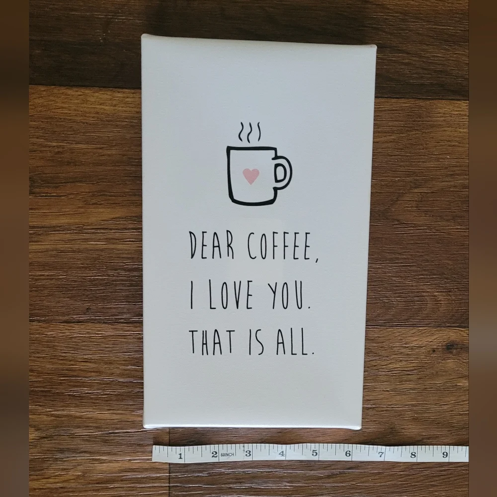 Coffee Canvas Wrapped Sign Wall Hanging